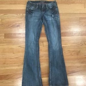 Amethyst Women's Flare Jeans Denim Acid Washed